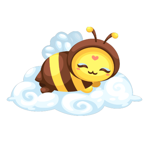 Cute Sleeping Bee