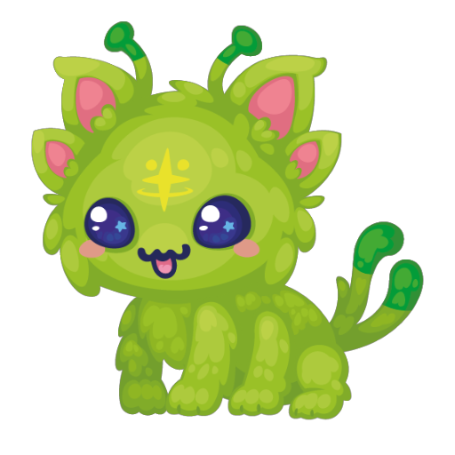 Cute Spaceship Green Alien