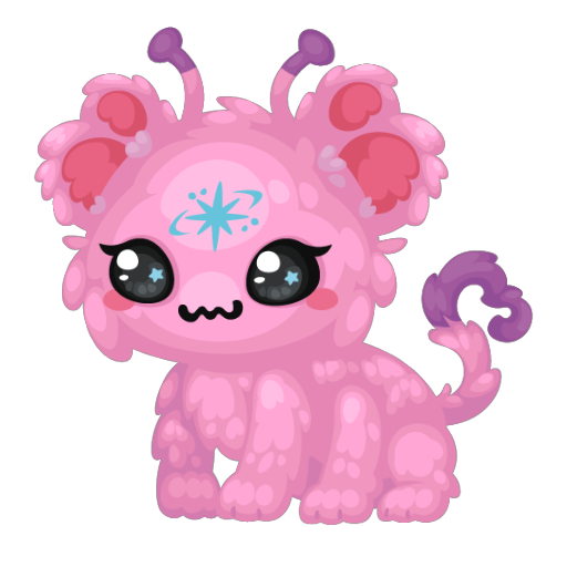 Cute Spaceship Pink Alien