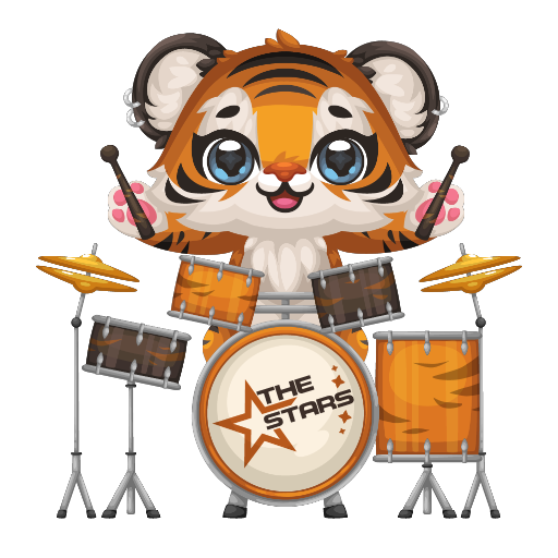 Cute Tiger Drummer