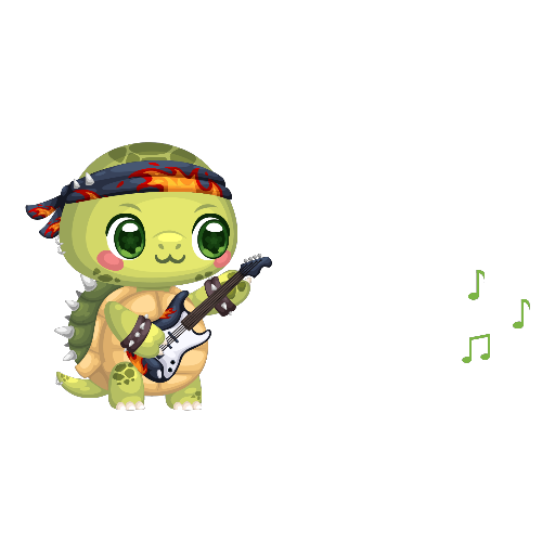 Cute Turtle Guitarist