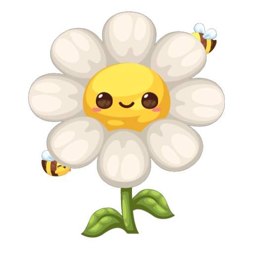 Cute White Bees Flower