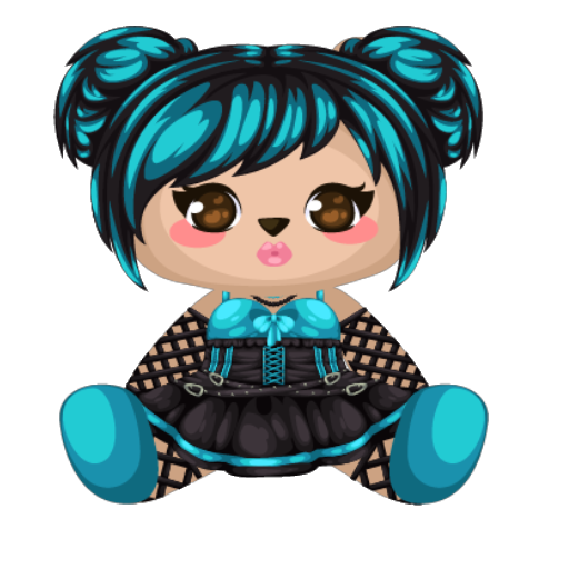 Cyberpunk Blue Girly Plushie