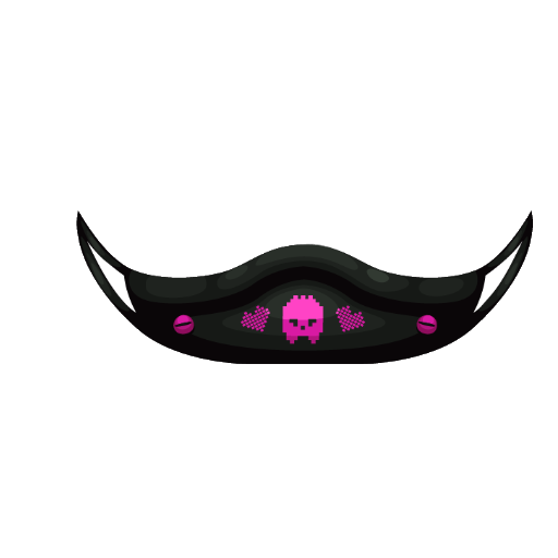 Cyberpunk Girl Pink Face Mask