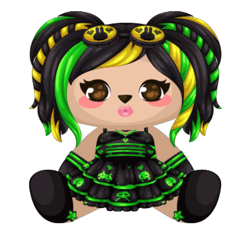 Cyberpunk Green Girl Plushie