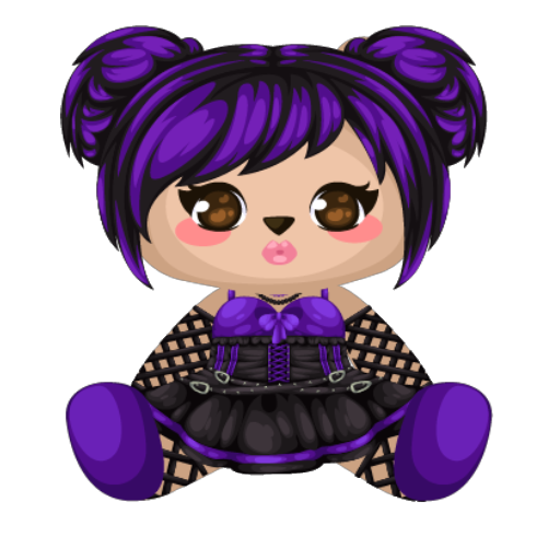 Cyberpunk Purple Girly Plushie