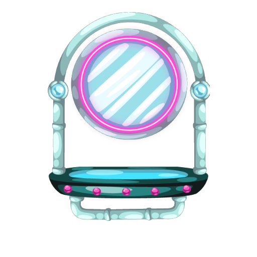 Cyberpunk Vanity Pink Table