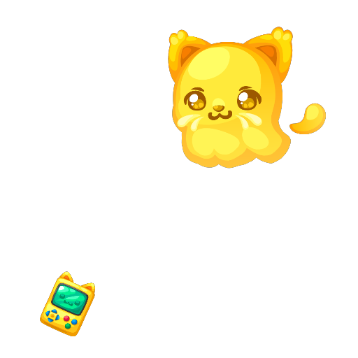 Digital Yellow Cat Companion