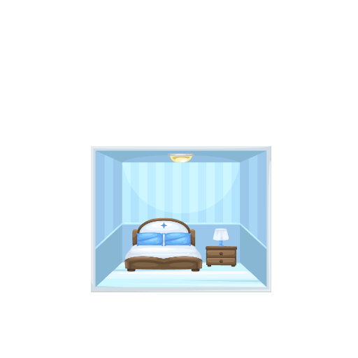 Doll House Blue Bedroom