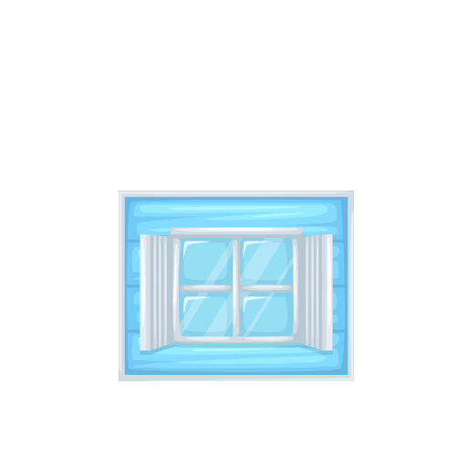 Doll House Blue Window