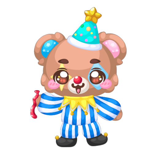 Dreamy Park Clown Bear Balloon Seller