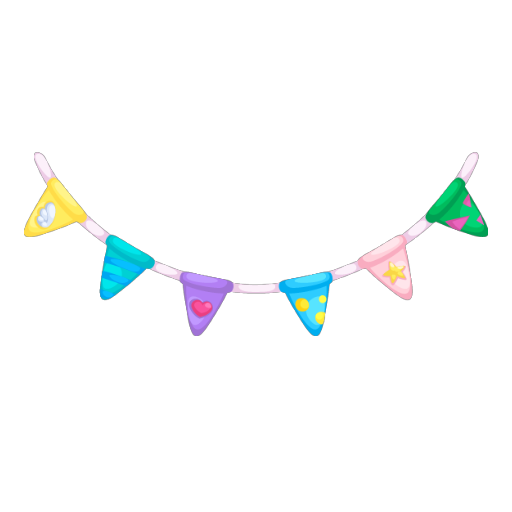 Dreamy Park Party Flags Banner