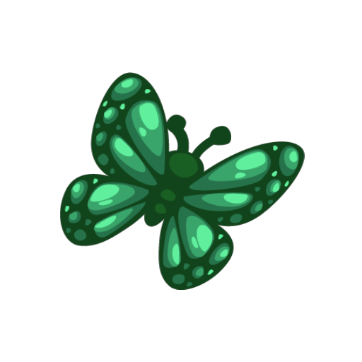 Emerald Butterfly Hairclip