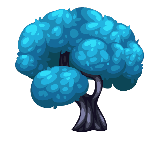 Enchanted Blue Tree