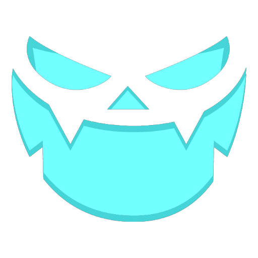 Ghoulish Pumpkin Blue Face