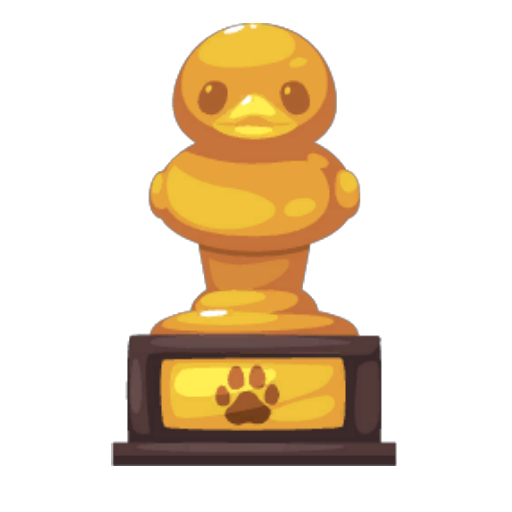 Gold Toy Duck Trophy