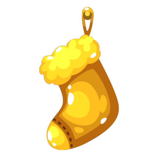 Golden Christmas Stocking