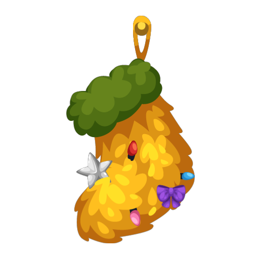 Golden Tree Christmas Stocking