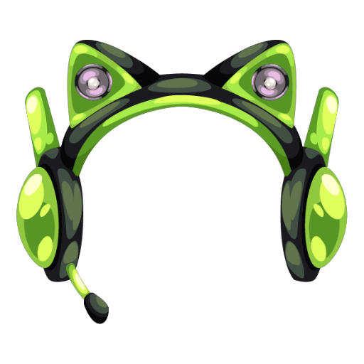 Green Cyberpunk Cat Headset