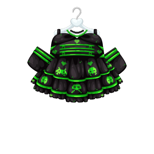 Green Cyberpunk Girl Dress