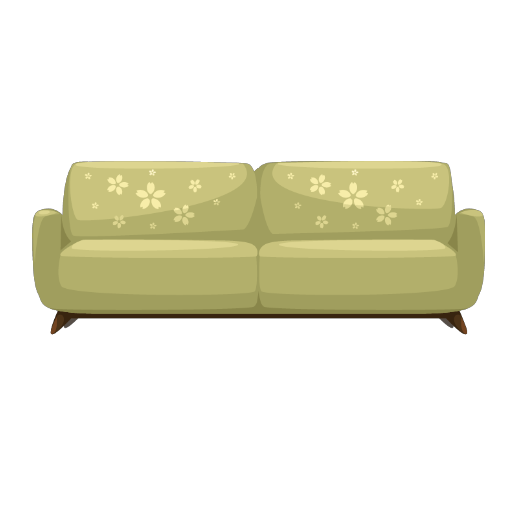 Green Homelike Double Sofa