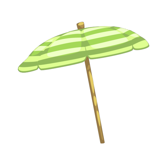Green Striped Beach Umbrella