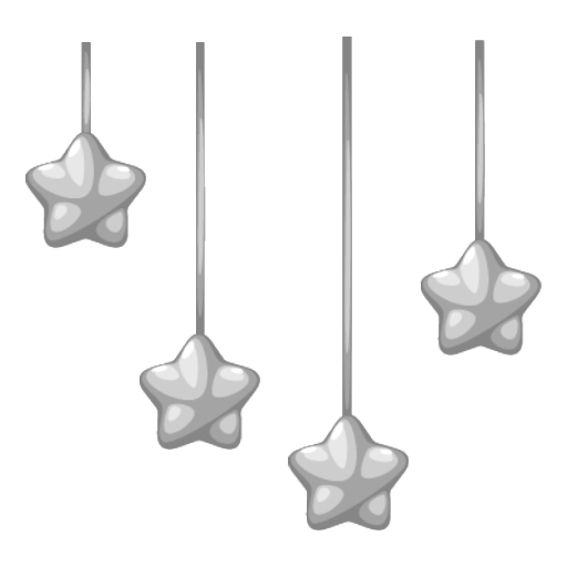 Hanging Silver Stars