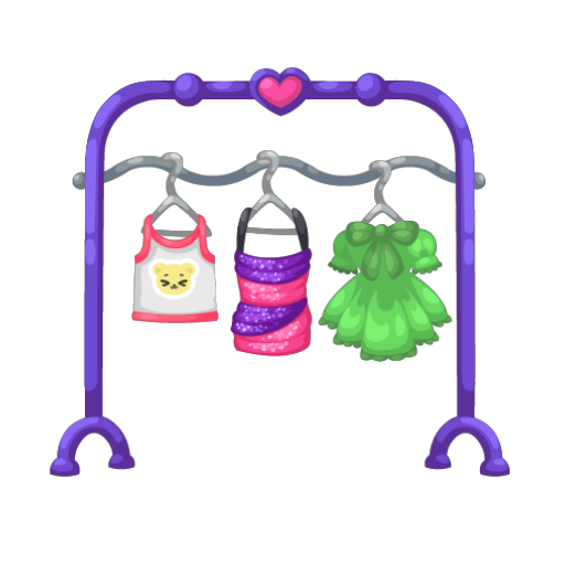 Harajuku Purple Big Clothes Rack