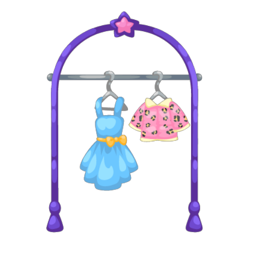 Harajuku Purple Small Clothes Rack