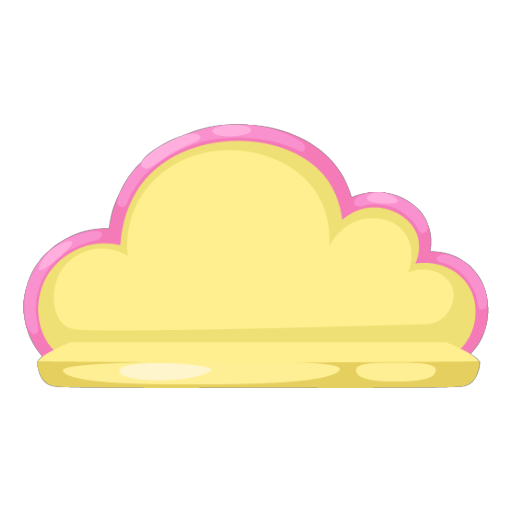 Harajuku Yellow Cloud Shelf