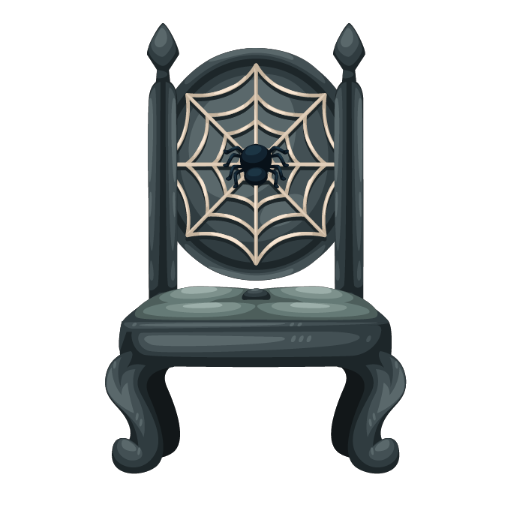 Haunted Mansion Black Spider Chair