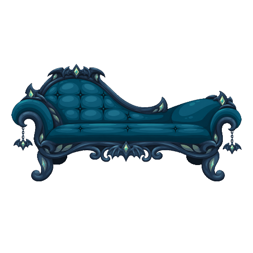 Haunted Mansion Blue Bat Sofa