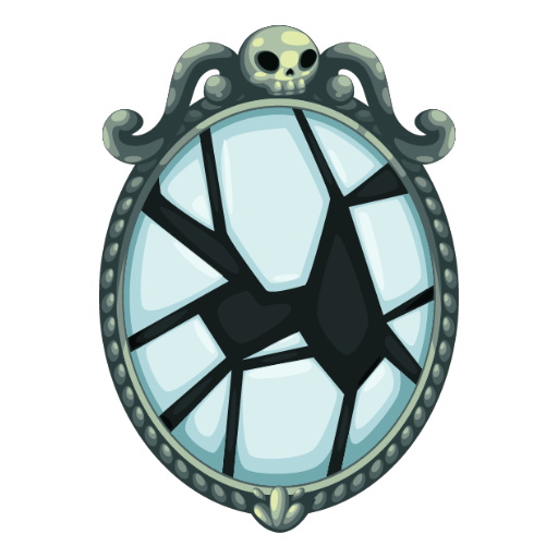 Haunted Mansion Broken Skull Mirror