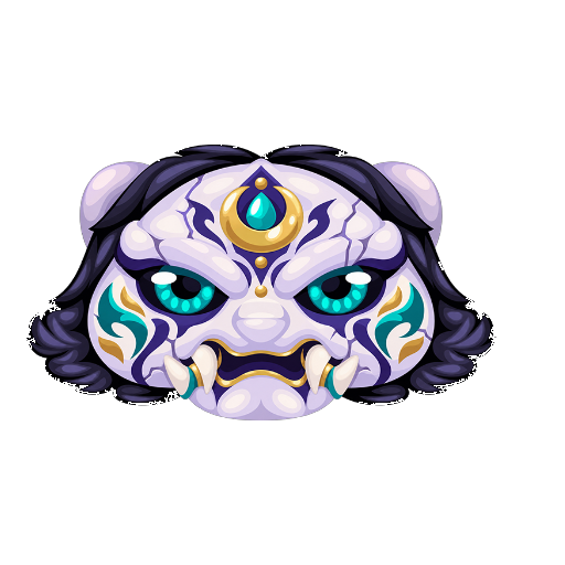 Haunted Mansion Moon Crimson Demon Mask