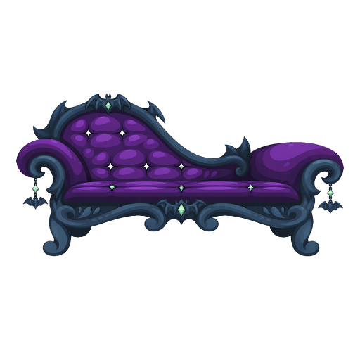 Haunted Mansion Purple Bat Sofa