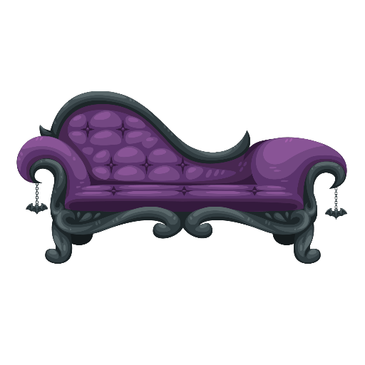 Haunted Mansion Purple Sofa