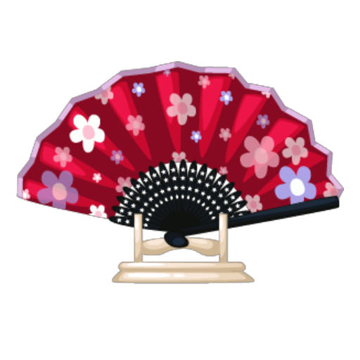 Japanese Flowers Fan Decor