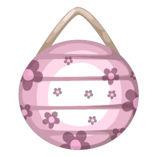Japanese Pink Flowers Lantern