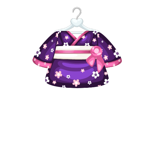 Japanese Purple Flower Kimono