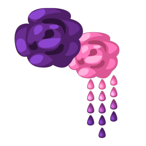 Japanese Purple Hairpiece
