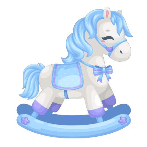 Light Blue Rocking Horse