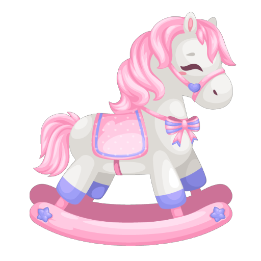 Light Pink Rocking Horse