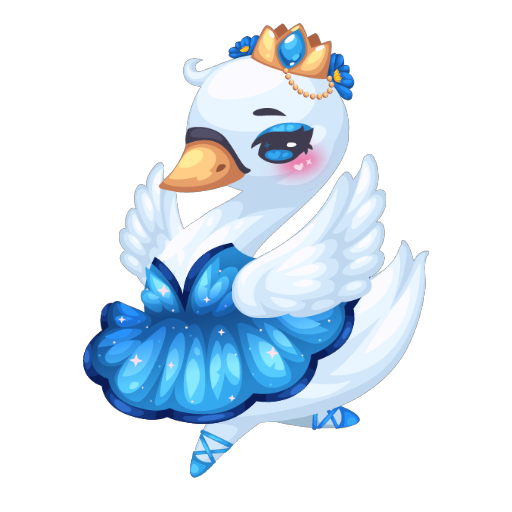 Luxury Blue Swan Ballerina