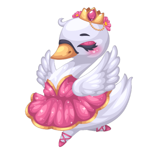 Luxury Pink Swan Ballerina