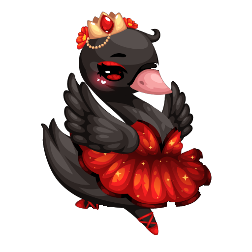 Luxury Red Swan Ballerina