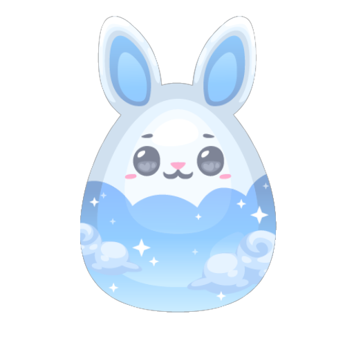 Magic Blue Bunny Easter Egg