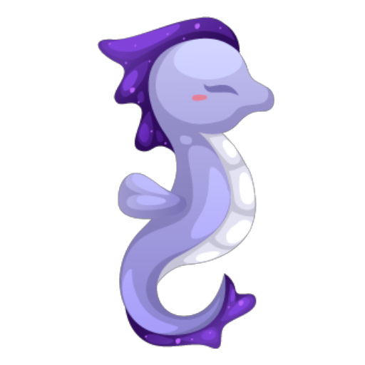 Magical Purple Seahorse