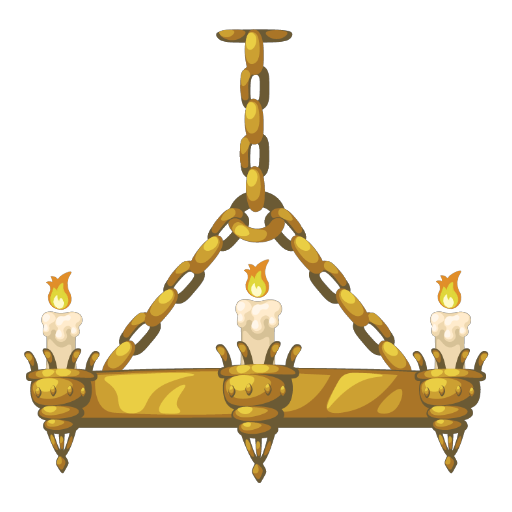Medieval Odyssey Golden Chandelier