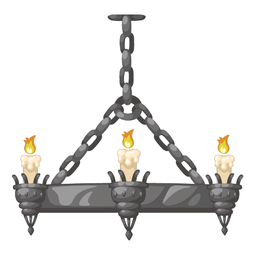 Medieval Odyssey Grey Chandelier