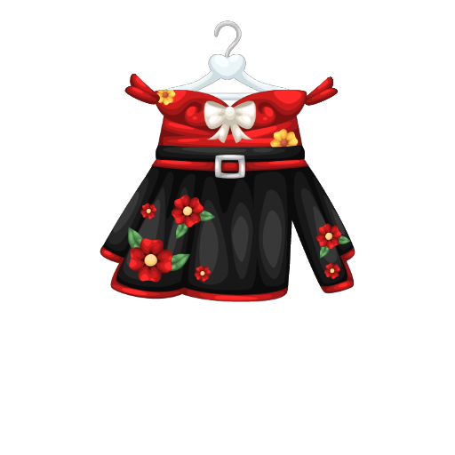 Mexican Black and Red Dress